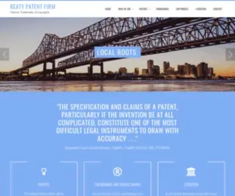Keatypatentfirm.com(New Orleans Patent and Trademark Attorneys) Screenshot