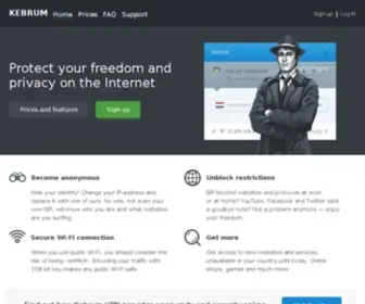 Kebrum.com(VPN сервис и анонимайзер) Screenshot