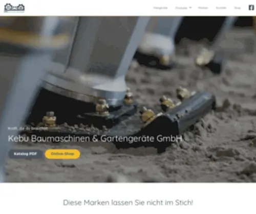 Kebu-Maschinen.ch(Kebu Baumaschinen & Gartengeräte GmbH in Liestal) Screenshot