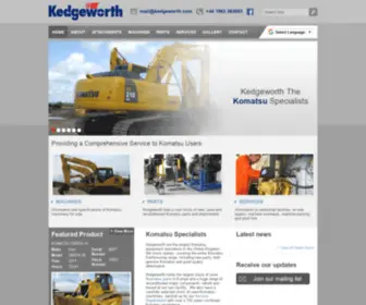 Kedgeworth.com(Kedgeworth Komatsu Equipment Specialists Parts Spares Servicing) Screenshot