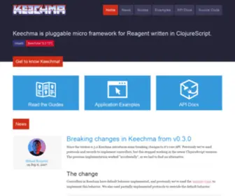 Keechma.com(ClojureScript micro framework for Reagent) Screenshot