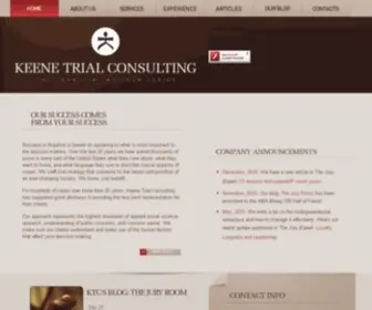 Keenetrial.com(Keene Trial Consulting) Screenshot