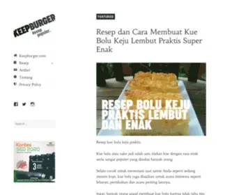 Keepburger.com(Kumpulan resep masakan populer di internet) Screenshot