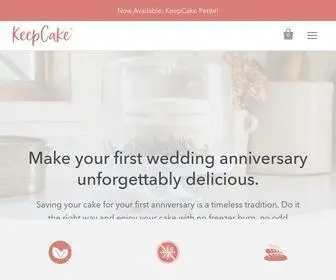 Keepcake.com(Saving your cake for your first anniversary) Screenshot