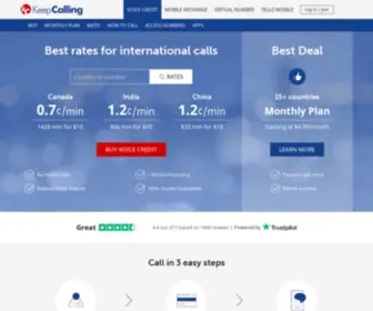 Keepcalling.com(International calls) Screenshot