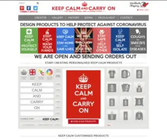 Keepcalmandcarryon.com(Keep Calm and Carry On Official Store Create & Design Your Own Products) Screenshot