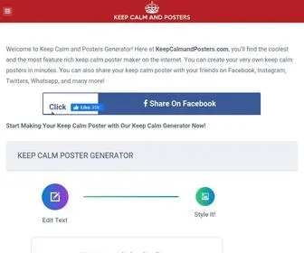 Keepcalmandposters.com(Keep Calm and Make a Poster) Screenshot