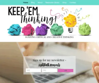 Keepemthinking.com(Keep ‘em thinking) Screenshot