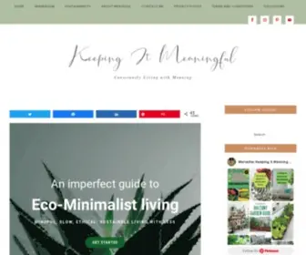 Keepingitmeaningful.com(Keeping It Meaningful) Screenshot