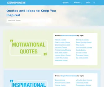 Keepinspiring.me(Quotes and Ideas to Keep You Inspired) Screenshot