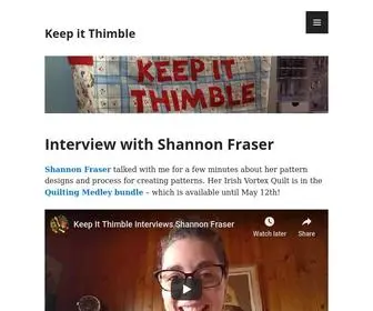 Keepitthimble.com(Sewing, Quilting, Wool Applique, Embroidery, Patterns, Product Reviews) Screenshot