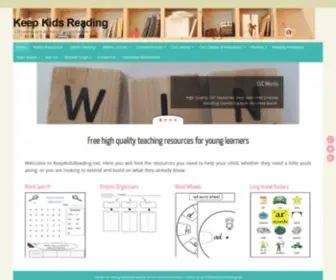Keepkidsreading.net(CVC Words & Phonics Worksheets for Kids) Screenshot
