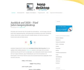 Keepmydesktop.blog(Tipps und Anleitungen rund um den Desktop) Screenshot