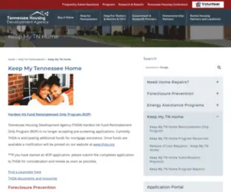 Keepmytnhome.org(Tennessee Housing Development Agency) Screenshot