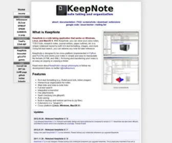 Keepnote.org(Note taking and organization) Screenshot