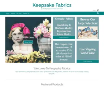 Keepsakefabrics.com(Keepsake Fabrics) Screenshot