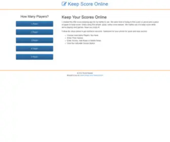 Keepscore.online(Keep Score Online) Screenshot