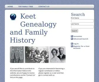 Keet.net(Our Family History) Screenshot