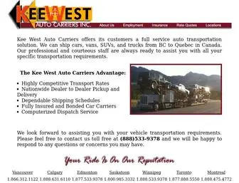 Keewest.com(Kee West Auto Carriers) Screenshot