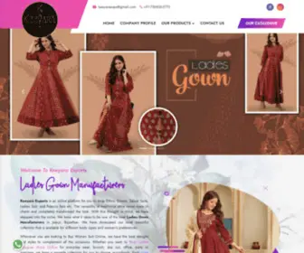 Keeyaraexports.in(Ladies Gown Manufacturers) Screenshot