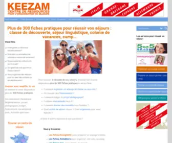 Keezam.fr(Tout pour organiser un séjour enfants ou ados) Screenshot
