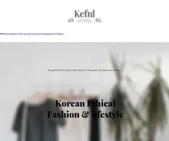 Kefnl.com(지속가능한패션) Screenshot