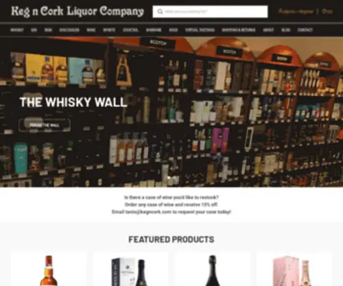 Kegncork.com(The Keg n Cork Liquor Company) Screenshot