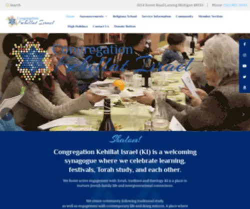 Kehillatisrael.net(A Participatory Reconstructionist Jewish Congregation) Screenshot