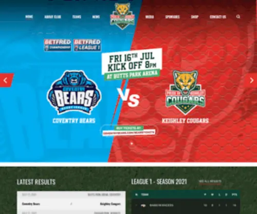 Keighleycougars.uk(Keighley Cougars) Screenshot