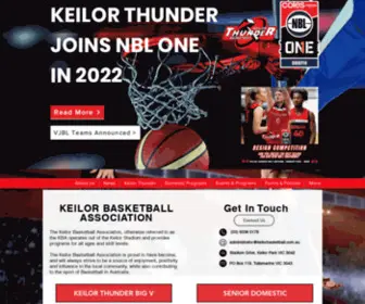 Keilorbasketball.com.au(Home of the Keilor Thunder Senior and Junior Representative teams. BIG V and VJBL Partner) Screenshot