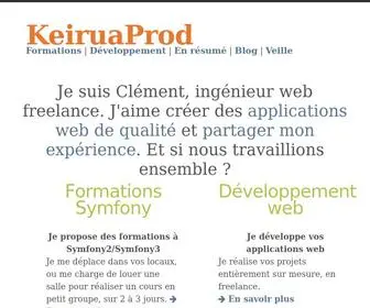 Keiruaprod.fr(Développeur web et formateur Symfony2/Symfony3 freelance Paris) Screenshot