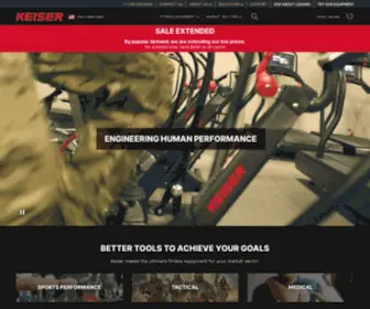 Keiser.com(Commercial and Home Fitness Equipment) Screenshot