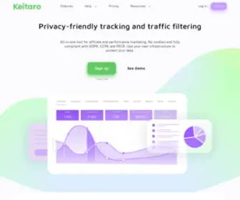 Keitaro.io(Ultimate advertising tracker for affiliate and performance marketing) Screenshot