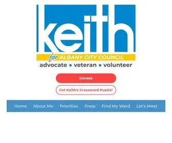 Keithforalbany.org(Advocate, veteran, volunteer for Albany City Council) Screenshot