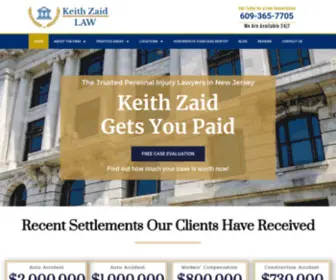 KeithZaidlaw.com(Seasoned Personal Injury Lawyers in NJ) Screenshot