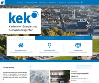 Kek-Karlsruhe.de(Und Klimaschutzagentur) Screenshot