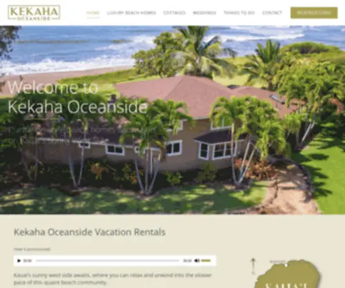 Kekahaoceansidekauai.com(Kekaha Oceanside Kauai Vacation Rentals on the West Side) Screenshot