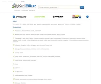 Kelbike.fr(Comparez les prix vélos VTT et pièces vélo route des boutiques du web et magasins) Screenshot