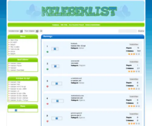 Kelebeklist.com(Tüm Siteler) Screenshot