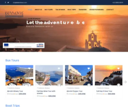 Kelenistours.com(Leading transfer and tours provider in Santorini Greece) Screenshot