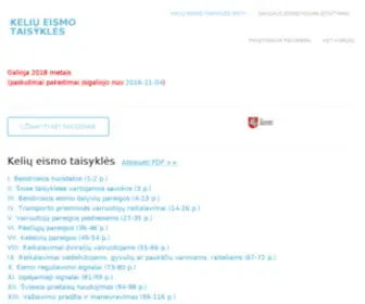 Keliueismotaisykles.info(KELIŲ EISMO TAISYKLĖS) Screenshot