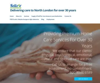 Kells-Care.com(Home Care London) Screenshot