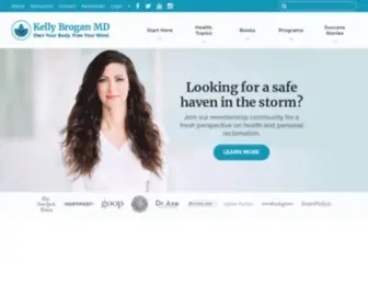 Kellybroganmd.com(Dr. Kelly Brogan) Screenshot