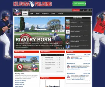 Kelownafalcons.com(Kelowna Falcons) Screenshot