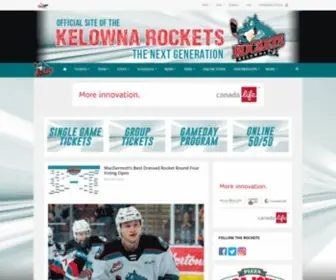 Kelownarockets.com(Official site of the Kelowna Rockets) Screenshot