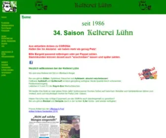 Kelterei-Luehn.de(Lühn) Screenshot