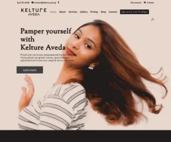 Kelture.com.sg(Kelture Aveda) Screenshot