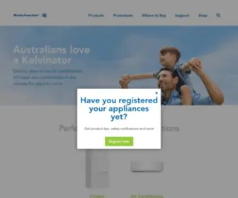 Kelvinator.com.au(Kelvinator Australia) Screenshot