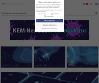 Kem-Med.com(Kliniken Essen) Screenshot