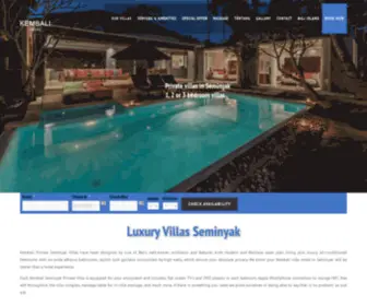 Kembalivillas.com(Beautiful Bali Villas in Seminyak) Screenshot